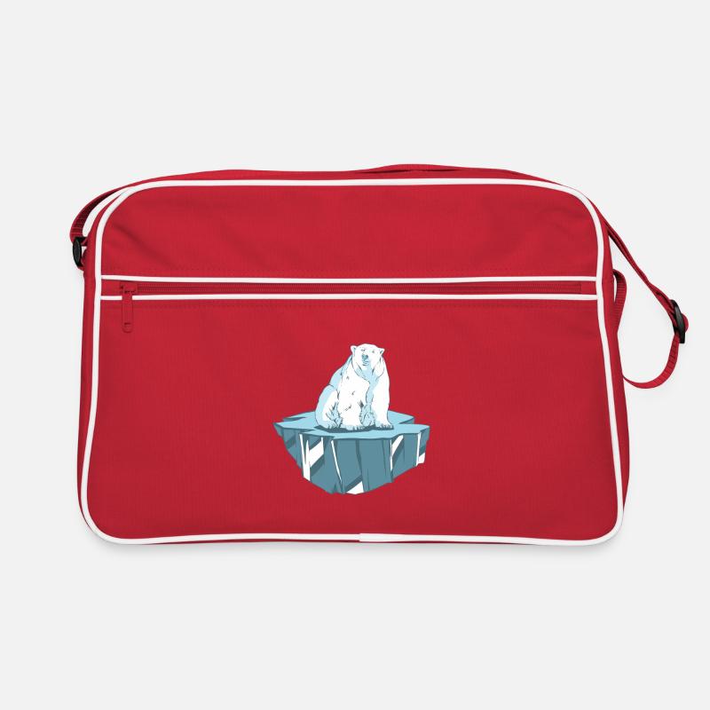 Eisbär auf Eisscholle Retro Tasche