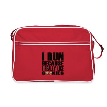 Citation de course amusante avec design de cookie - Sac Retro - rouge/blanc - Devant
