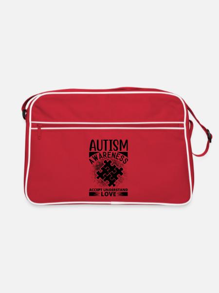Vibrant pattern on elegant fabric - Retro Bag - red/white - Front
