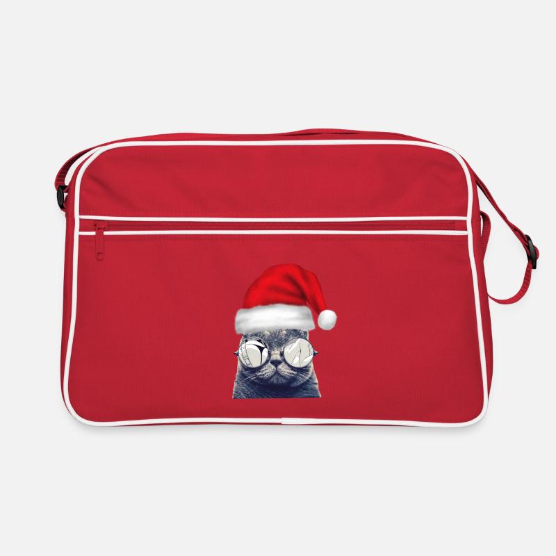 Lunettes de chat de Noël Sac Retro