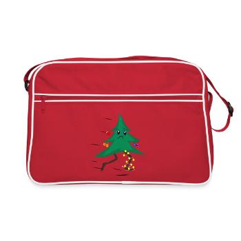 Arbre de Noël en cours d'exécution - Sac Retro - rouge/blanc - Devant