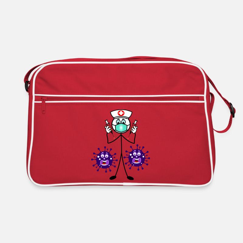 Stellen Sie sicher, dass Sie den Impfstoff erhalten - Retro Tasche - Rot/Weiß