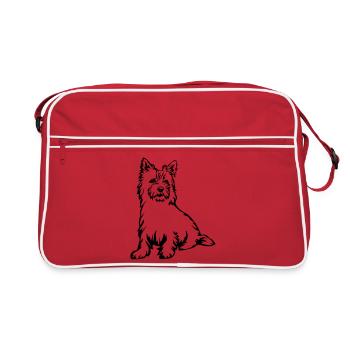 Cairn Terrier - Sac Retro - rouge/blanc - Devant