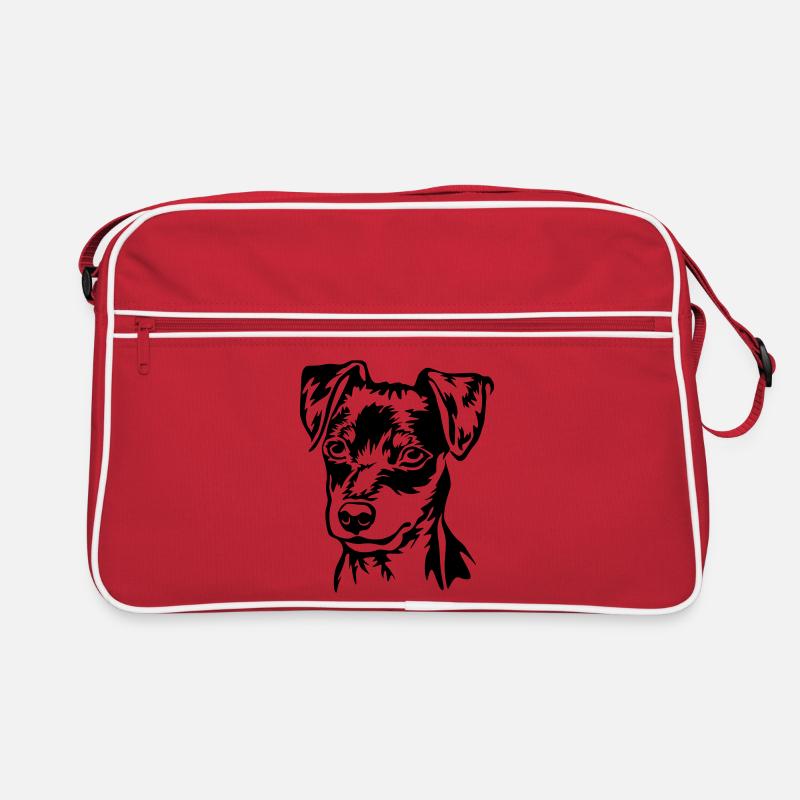 Miniature Pinscher head Retro Bag
