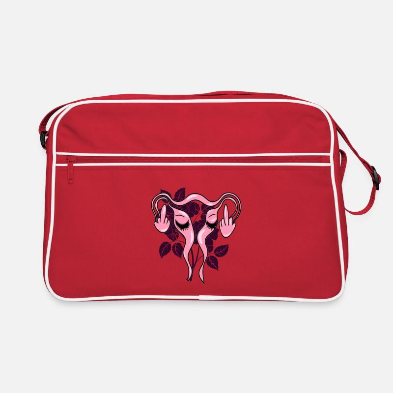 Mittelfinger Uterus Gebärmutter Pro-Choice Retro Tasche
