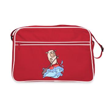 SUP - Stand Up Paddling Paddleboarding - Retro Tasche - Rot/Weiß - Vorne