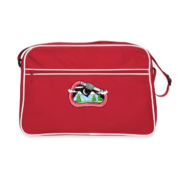Carabine montagne montagne cadeau alpiniste - Sac Retro - rouge/blanc - Devant