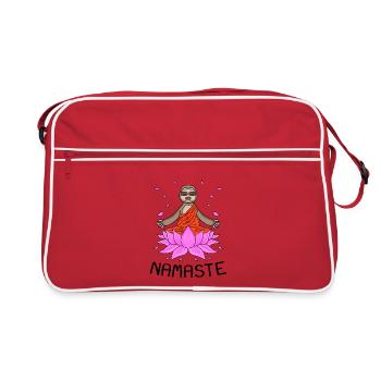 Yoga Namaste paresseux - Sac Retro - rouge/blanc - Devant
