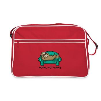 Sloth funny on sofa gift - Retro Bag - red/white - Front