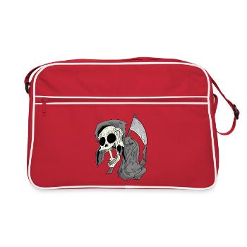 La Faucheuse rit drôlement - Sac Retro - rouge/blanc - Devant