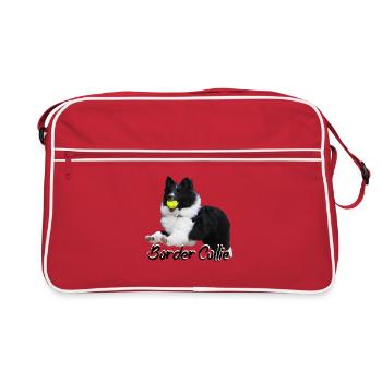 Sheltie Border Collie Hundesport Collie Chien de race - Sac Retro - rouge/blanc - Devant