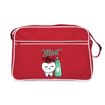 Dessin animé Mint Tooth Joy - Sac Retro - rouge/blanc - Devant