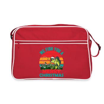 Christmas in July Quote We Fish You - Retro Bag - red/white - Front