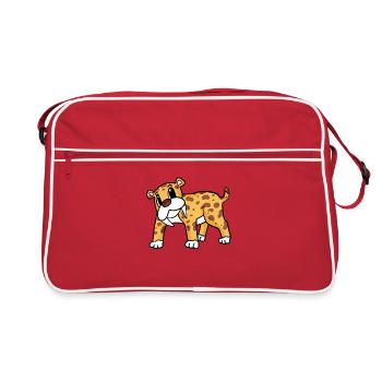 Tigre à dents de sabre - Sac Retro - rouge/blanc - Devant