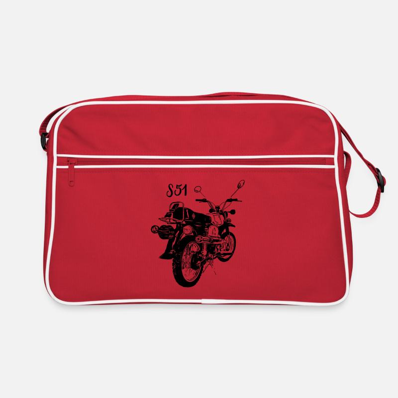 S51 - Retro Tasche - Rot/Weiß