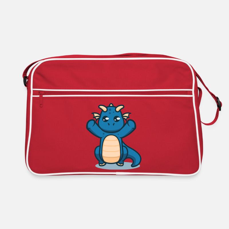 Süßer Baby Drache will auf den Arm Retro Tasche