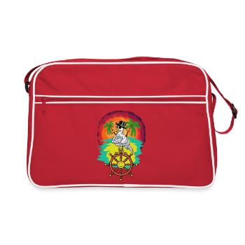 pirate pirates boucanier mouette piraterie enfant - Sac Retro - rouge/blanc - Devant