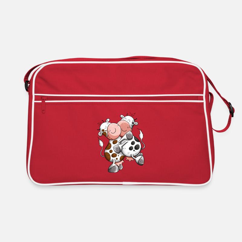 Cuddling Cows I Cow Cows Retro Bag