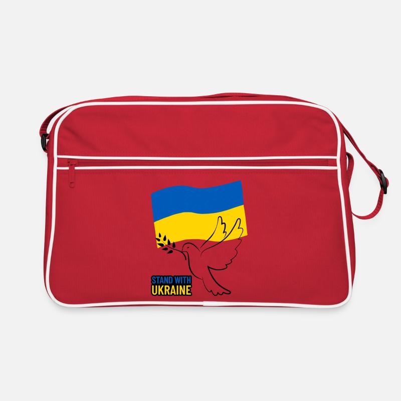 Ukraine flag with wing design - Retro Bag - red/white
