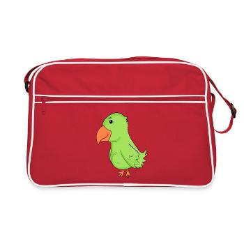 Perroquet - Sac Retro - rouge/blanc - Devant