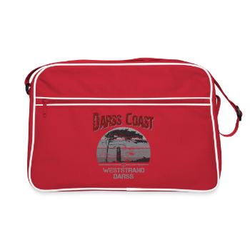Darss Coast - Dein Statement für den Darß - Retro Tasche - Rot/Weiß - Vorne