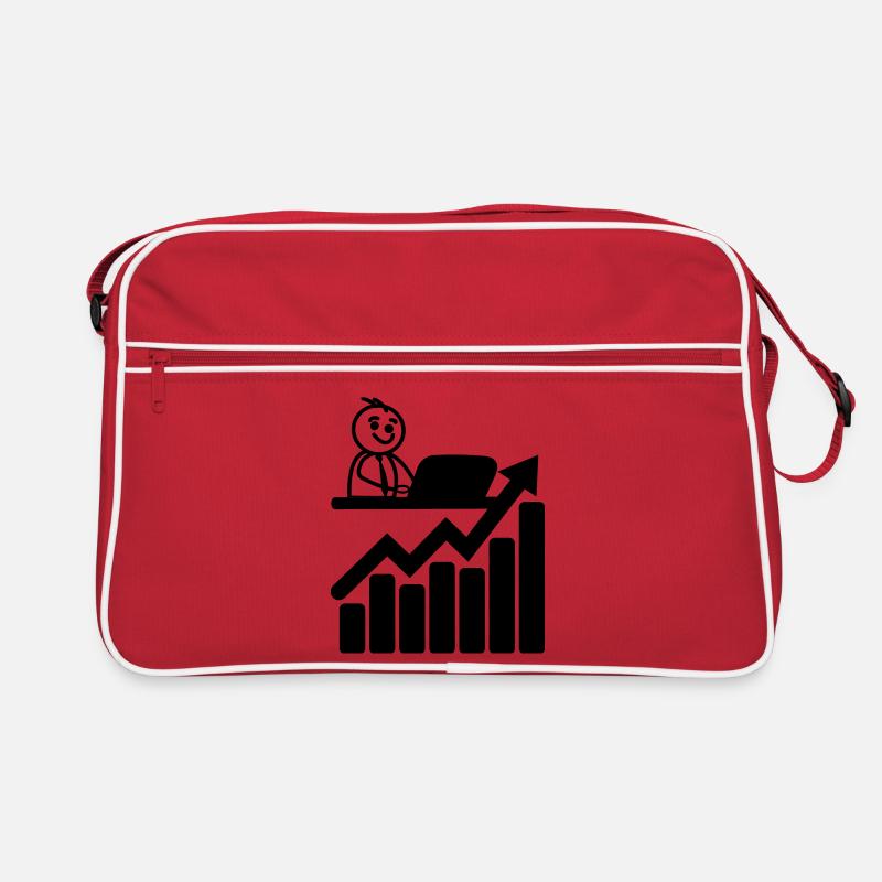 Chart-Börsenhändler Retro Tasche