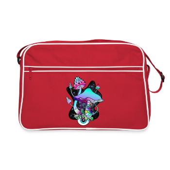 Magic Mushroom Eye Art psychédélique des champignons - Sac Retro - rouge/blanc - Devant