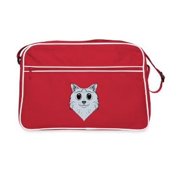 Siberian cat - Retro Bag - red/white - Front