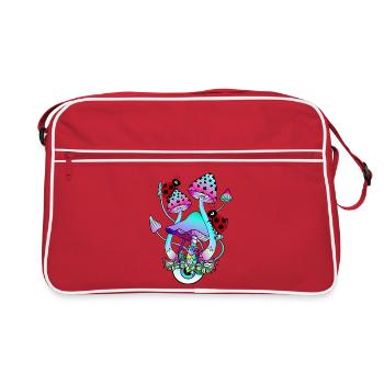 Champignons magiques Coccinelle Champignon psychédélique Art - Sac Retro - rouge/blanc - Devant