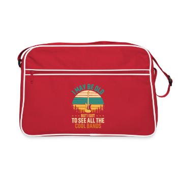 Guitar and Nature Sunset Vibe - Retro Bag - red/white - Front