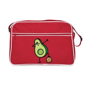 Dabbing Avocat Joueur de football Keto Diët - Sac Retro - rouge/blanc - Devant