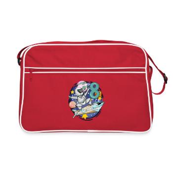 8th birthday boy - 8 years old - I am 8 - Retro Bag - red/white - Front