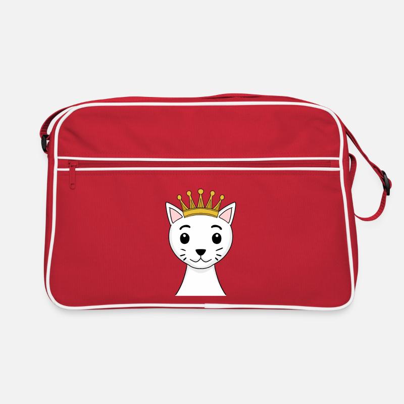 Chat avec couronne - Angora turc avec couronne Sac Retro