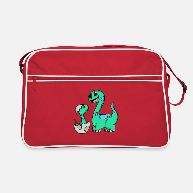 Dinosaurs with Baby Dinosaurs Retro Bag