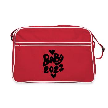 Bébé 2023 - Nouveau-né 2023 Cadeau bébé - Sac Retro - rouge/blanc - Devant