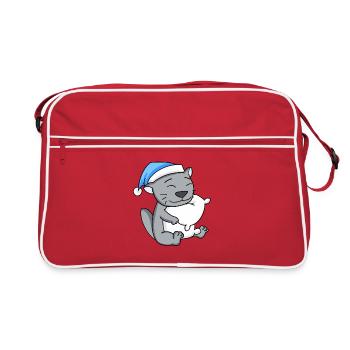 British Shorthair - Retro Bag - red/white - Front