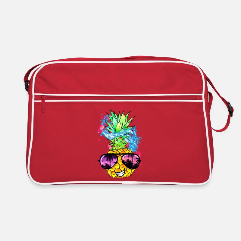 fruit d’ananas acidulé avec visage Sac Retro