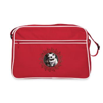 Petit chat steampunk - Sac Retro - rouge/blanc - Devant