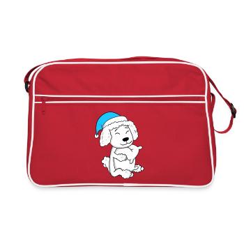 Chien Race Caniche - Sac Retro - rouge/blanc - Devant