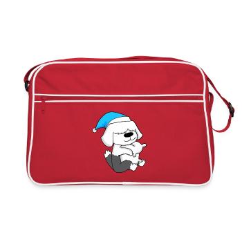 Chien Race de chien Shetland Sheepdog - Sac Retro - rouge/blanc - Devant