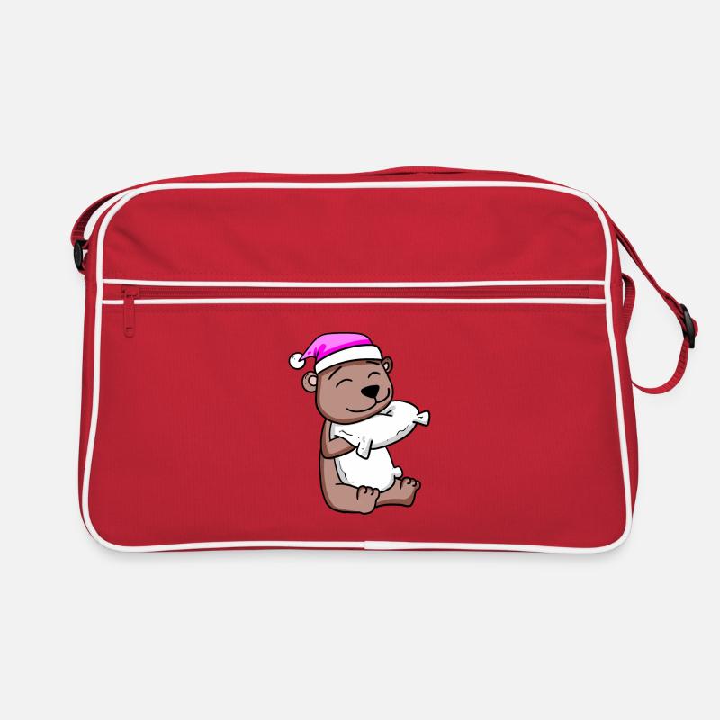 Ours avec oreiller et bonnet de couchage Sac Retro