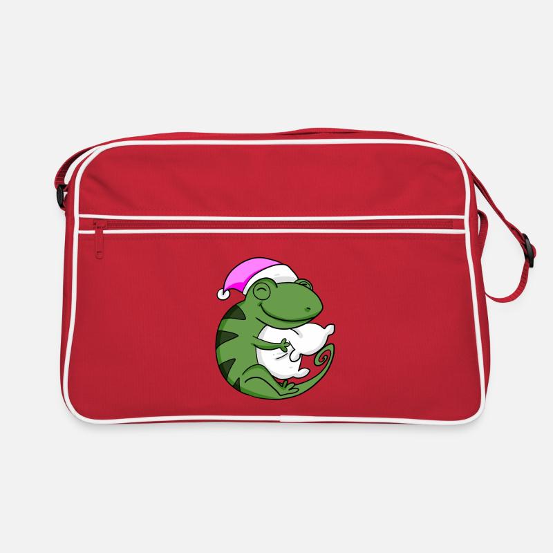 Caméléon avec oreiller et bonnet de couchage Sac Retro