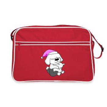 Chien Race de chien Shetland Sheepdog - Sac Retro - rouge/blanc - Devant