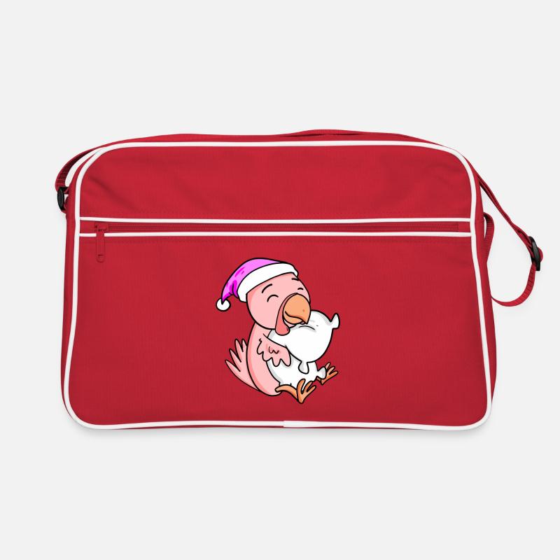 Chicken with pillow and sleeping cap Retro Bag