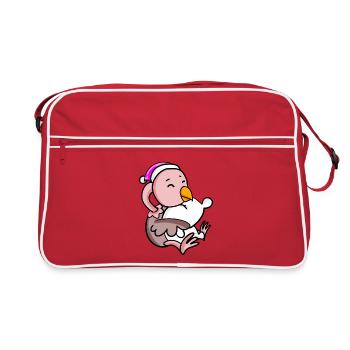 Bouquet with pillow and sleeping cap - Retro Bag - red/white - Front