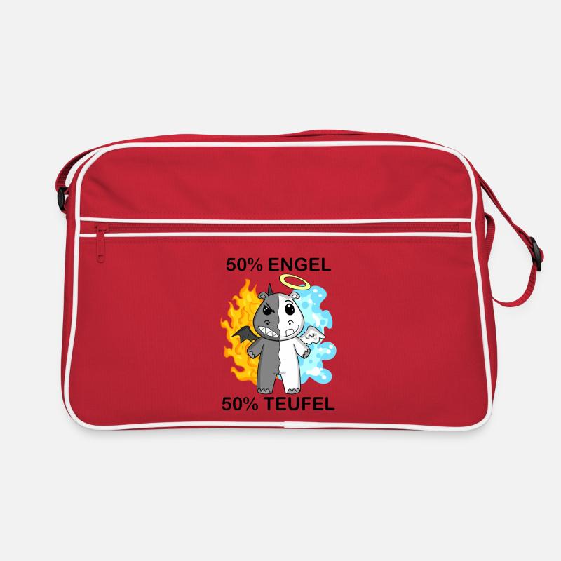 Nilpferd - Engel und Teufel Retro Tasche