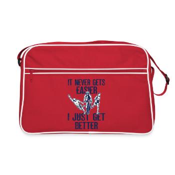 Ce ne sera jamais plus facile le triathlon - Sac Retro - rouge/blanc - Devant