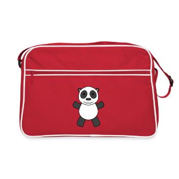 Panda Ours Mignon - Sac Retro - rouge/blanc - Devant