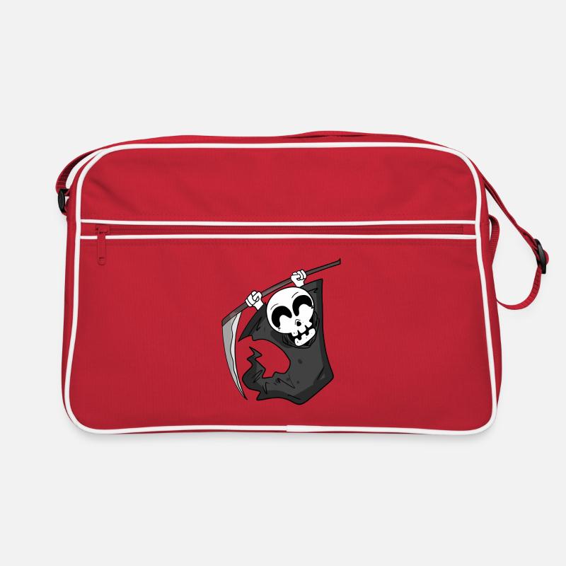 Sensenmann freut sich Retro Tasche