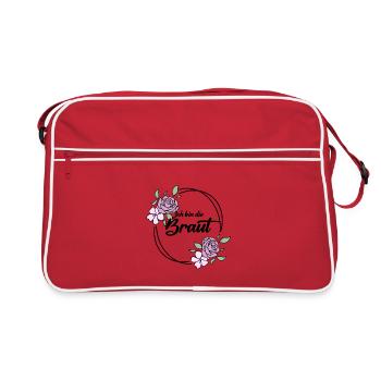 Die Braut Junggesellinnenabschied - Retro Tasche - Rot/Weiß - Vorne
